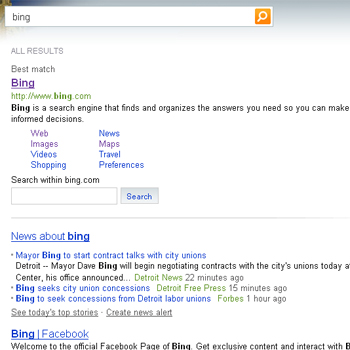 I searched Bing for themselves.